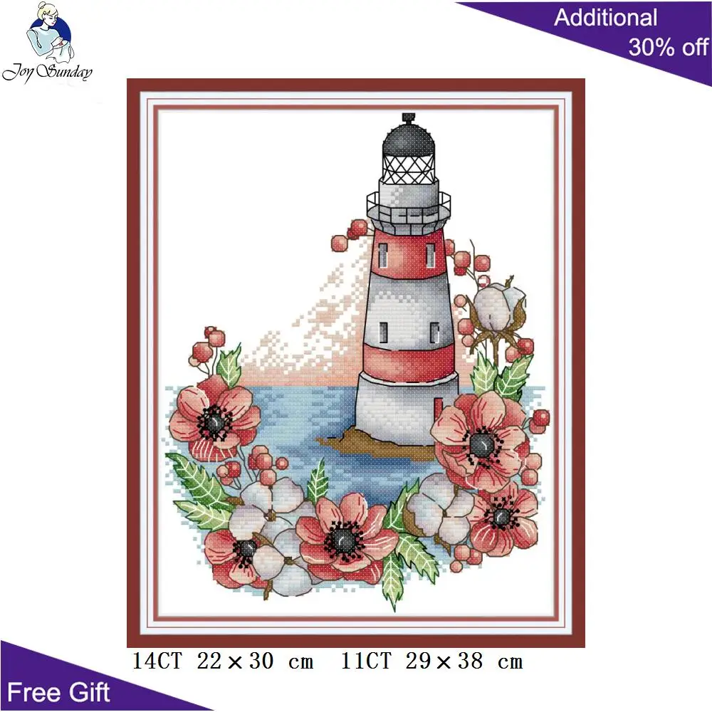 Радость Sunday Rose мака Маяк вышивки крестом FA051 FA052 14CT 11CT Счетный и печатью домашний декор Маяк наборы для вышивки крестом