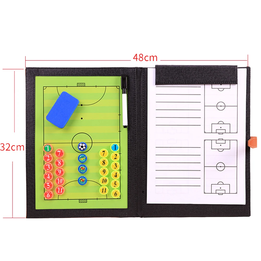 Складная магнитная тактическая доска футбольная тренерская тактическая доска футбольная игра портативный футбол тренировочная тактика буфер обмена