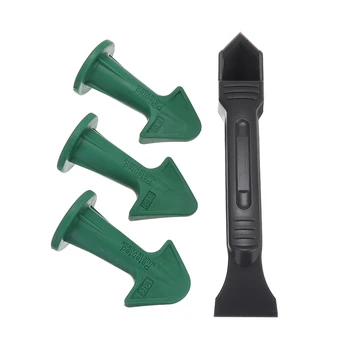 

4pcs Reusable Caulk Nozzles Scraper Set Plastic Sealing Caulking Sealant Tools Kit Rubber Trowel Nozzle For Floor Finishing