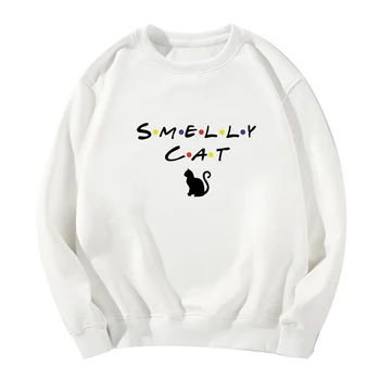 

Smelly Cat Cute Sweatshirt Kawaii Cute Long Sleeve sudadera mujer Funny Vogue Casual Loose Spring Autumn Full Sleeve Plus Size