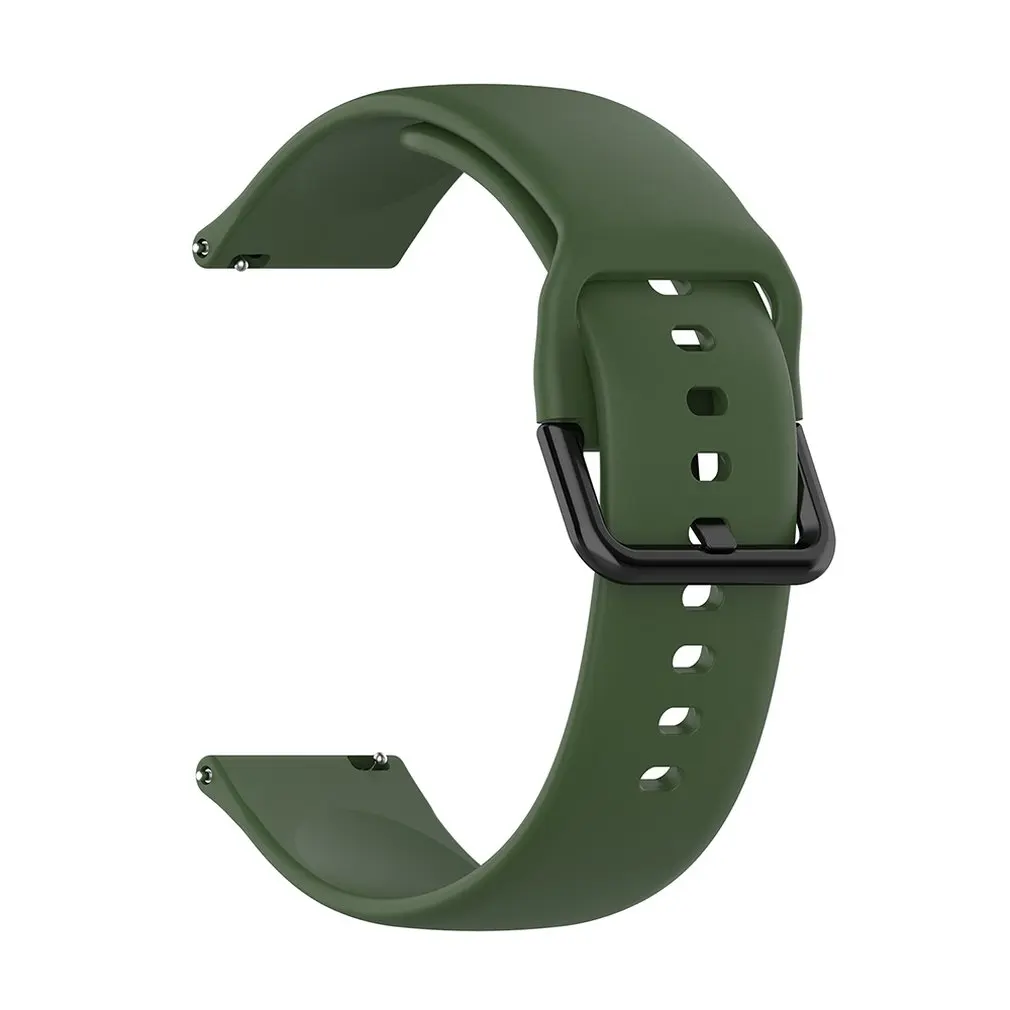 Мягкий силиконовый ремешок для часов samsung Galaxy Watch Active gear S2 спортивный водонепроницаемый женский мужской браслет R500 - Цвет: Розовое золото