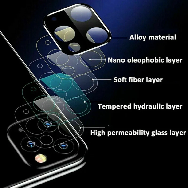 1pcs Clear Back Camera Lens Screen Protector Protective Film Tempered Glass For IPhone 11/11pro/11pro Max