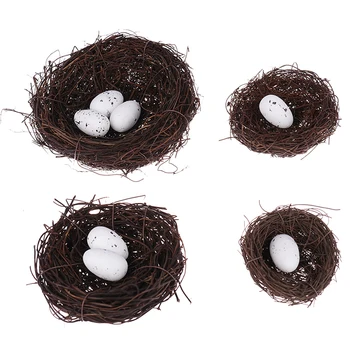 

Rattan Nesting Bird Nest Props Handicrafts Henhouse Home Decoration Decoration Natural Handmade Easter Bird's Nest