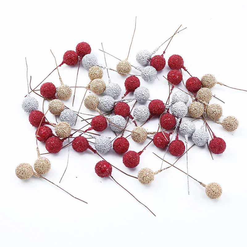 Artificial Flowers Artificial Fruits and Vegetables 10/30pcs Artificial PE Cherry Fruits Wedding Decorative Flowers Wreath Scrapbooking Christmas Decorations for Home Diy Gifts Box