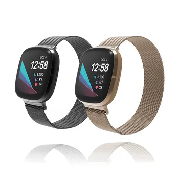 

Fitbit Versa 3 Band Metal Strap For Fitbit Sense Bracelet Watchband Replacement Wristband Accessories For Versa3 Watch