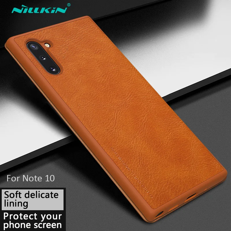 Кожаный флип-чехол Nillkin Qin для samsung Galaxy Note 10 Plus Note10+ Lite