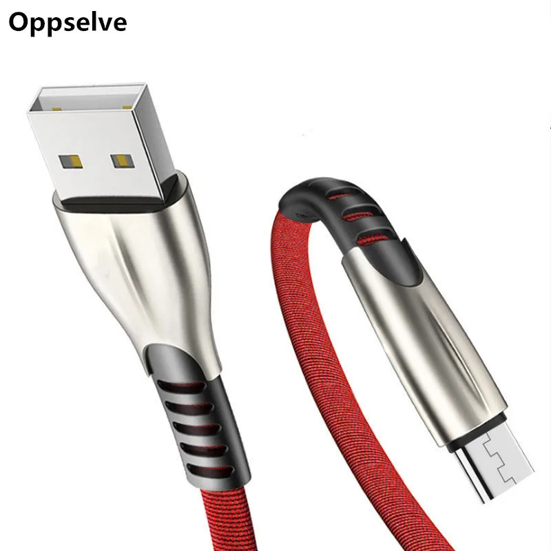 Oppselve кабель Micro USB 3,0 A кабель для быстрой зарядки USB кабель для зарядки 1 м 2 м 3 м для мобильного телефона samsung Xiaomi Android Tablet