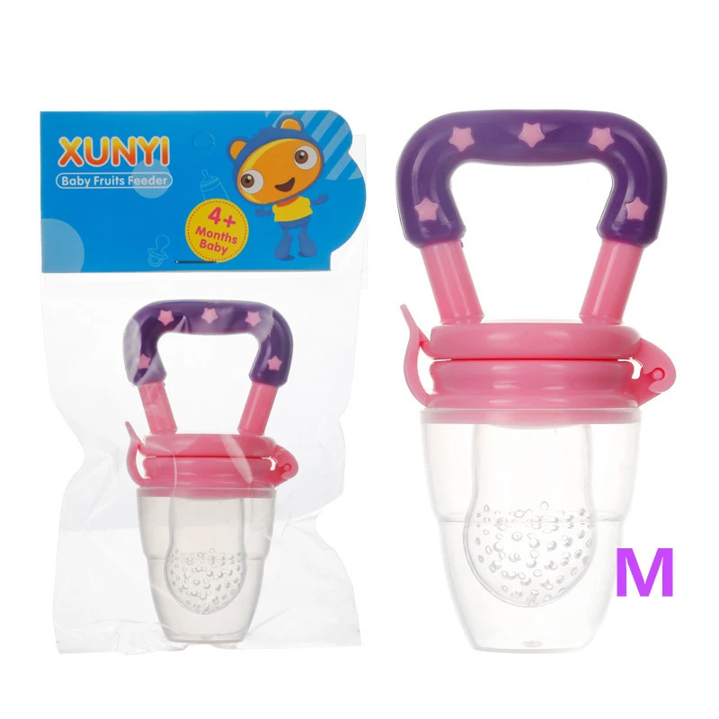 Pink M Свежие фрукты еда Дети Соска Кормление безопасное молоко кормушка детская соска бутылочки соска свежие фрукты Nibbler Безопасность Детские товары - Цвет: Pink M