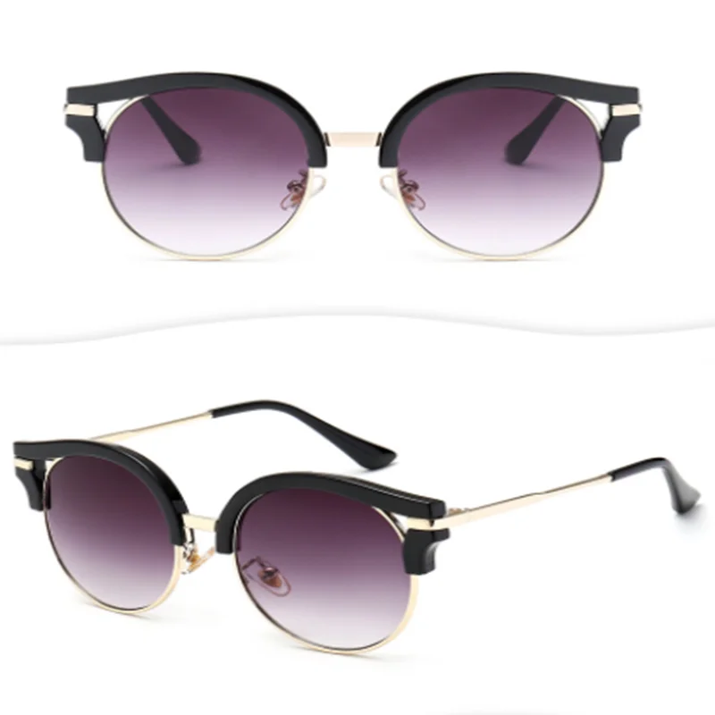 Popular children Sunglasses brand sun visors children fashion sunglasses - Цвет линз: Черный