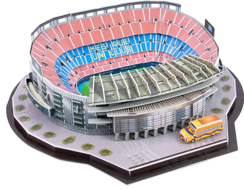 

3D Cardboard Puzzle World Famous Football Field Assembly Model Kids DIY Toys Jigsaw Kids Splicing Assembling Construction Toy