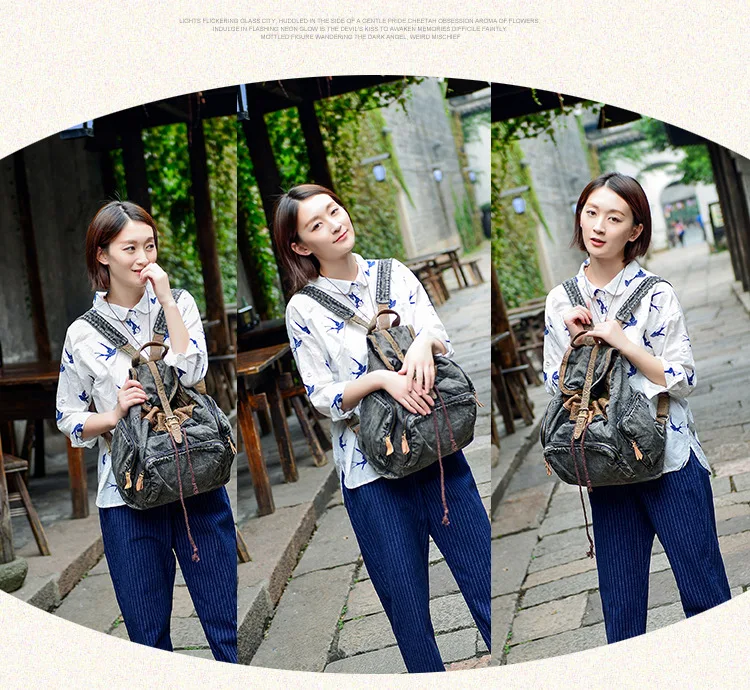 Cross Border for New Style Full-grain Leather WOMEN'S Backpack Retro Versatile Handbag a Generation of Fat