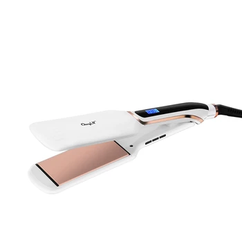 

Wide Plate Hair Straightener Temperature Adjustable Hair Curler Straightening Iron Styling Tool Flat Iron LED Display Hair Iron