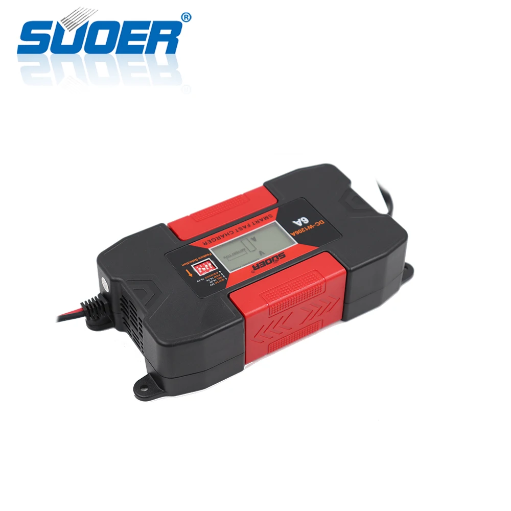 Suoer【гелевое зарядное устройство 】 12 вольт 6A быстрое зарядное устройство умное интеллектуальное зарядное устройство с CE(DC-W1206A