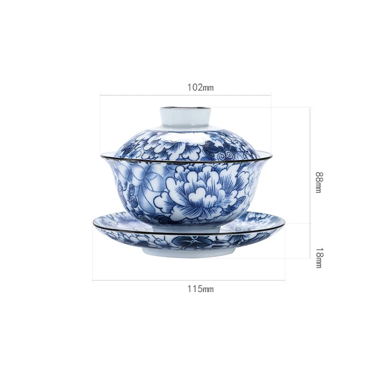 chá tureen tigela porcelana de luxo chinês