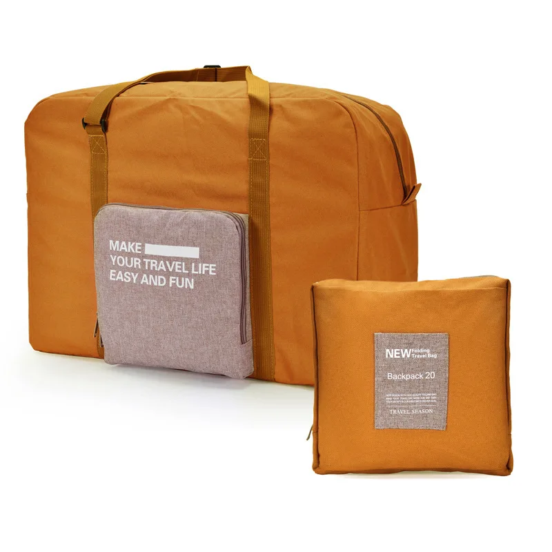 Местная Стоковая новая водонепроницаемая складная дорожная сумка для багажа сумка-Органайзер на плечо - Цвет: Цвет: желтый