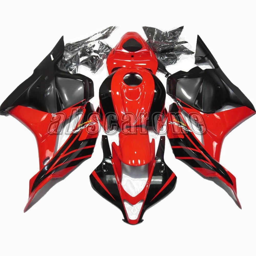 Полный обтекатели для Honda CBR600RR F5 2009 2010 2011 2012 CBR 600 RR F5 09, 10, 11, 12, впрыскивание, АБС-пластик красные, черные ниже