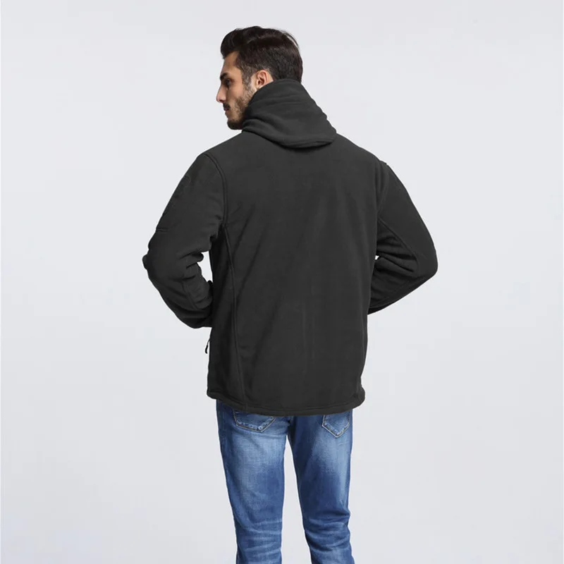 Military Tactical Soft Shell Fleece Jacket Men Army Polartec Sportswear Thermal Hunt Hiking Big Size Hoodie Jackets Male