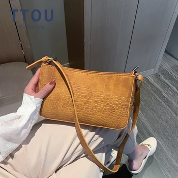 

Alligator Pattern PU Leather Crossbody Bags For Women 2020 Spring Fashion Shoulder Messenger Bag Lady Travel Handbags and Purse