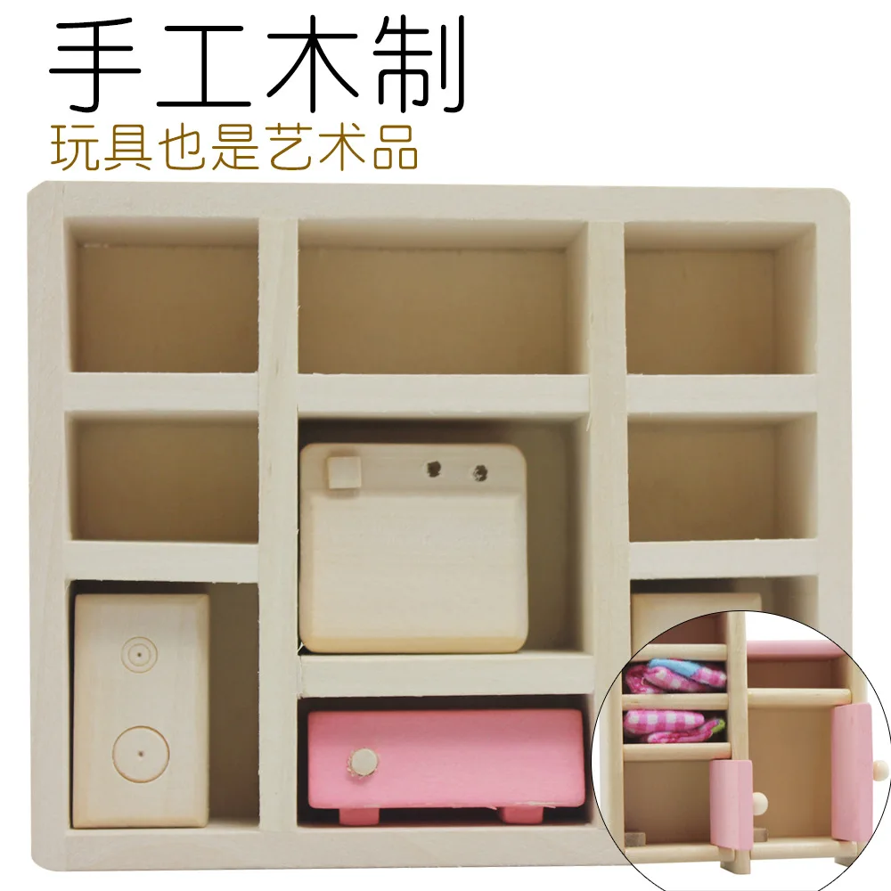  Play House Toys Pink Small Furniture Kitchen Children Teaching Aids Educational Play Toy Furniture  - 4000267317259