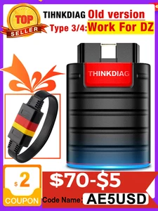 Полный сканер системы THINKCAR Thinkdiag V1.23.004, диагностические инструменты OBD2, 16 услуг сброса, кодирование ЭБУ, pk ELM327