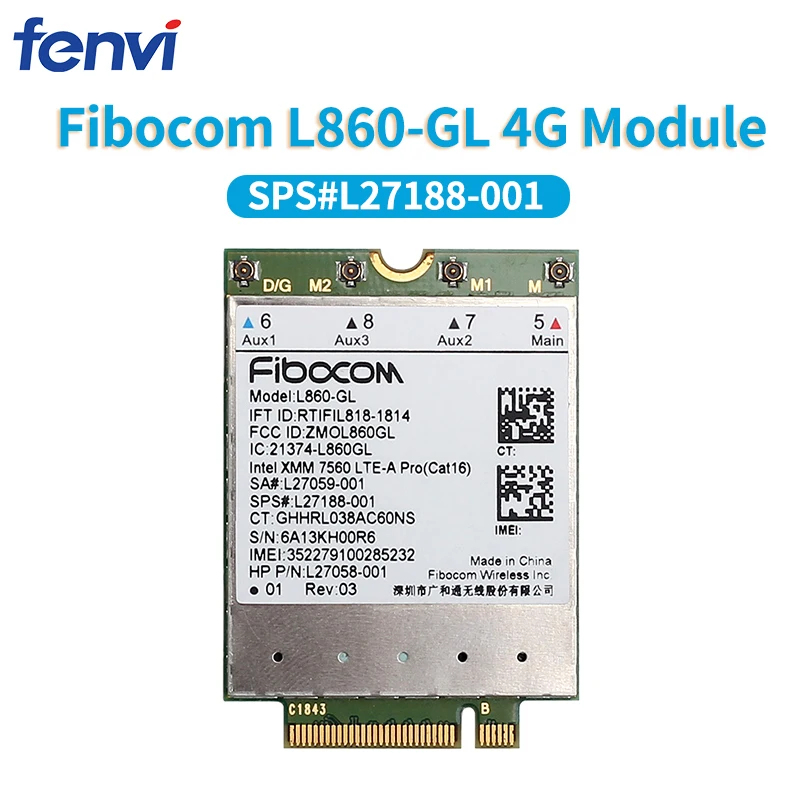 Беспроводная карта памяти Fibocom L860 GL 4G беспроводная для HP Elitebook X360 830 840 850|3G модемы| |