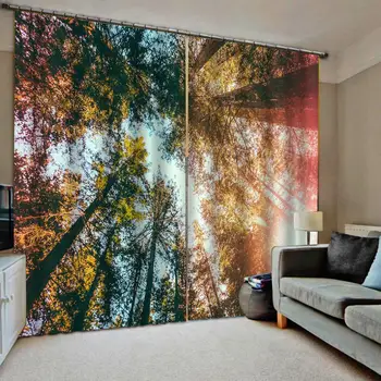 

Custom any size photo Big forest trees 3d curtains Luxury Blackout blackout Curtains For Living Room Bedroom Customized size