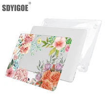 Жесткий Чехол для ноутбука MacBook air 13pro для Apple macbook Air13.3 12 15 A1932 A1989 A1708 A1707 A1466 с цветочным рисунком
