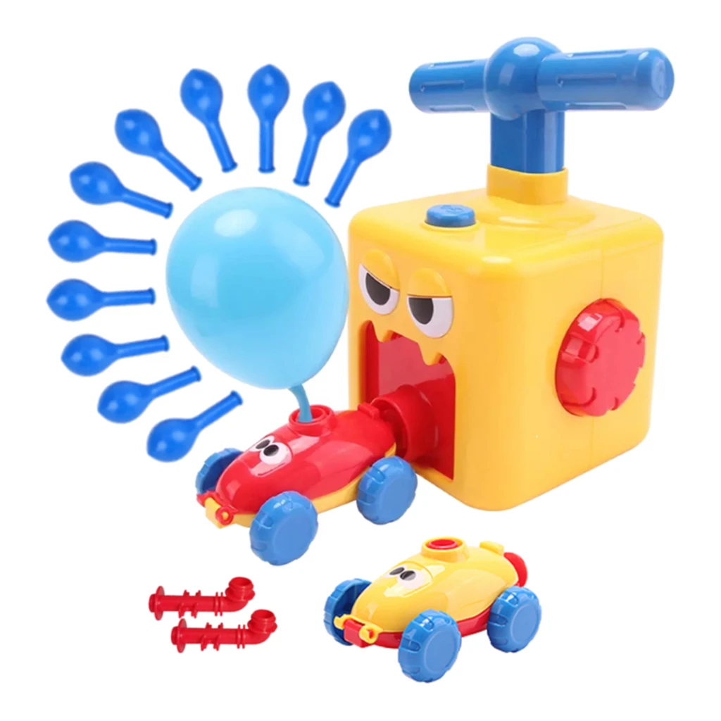 Kids Cartoon Inertial Power Balloon Car Toys Set Toddler Puzzle Learning Toy