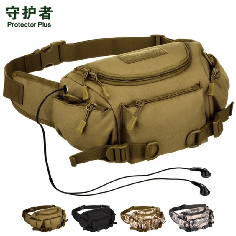 

Men's bag Nylon leisure Multifunction Tactical Waist Bag Military Camouflage Dual-use bag Outdoor Sports Climbing Messenger bag
