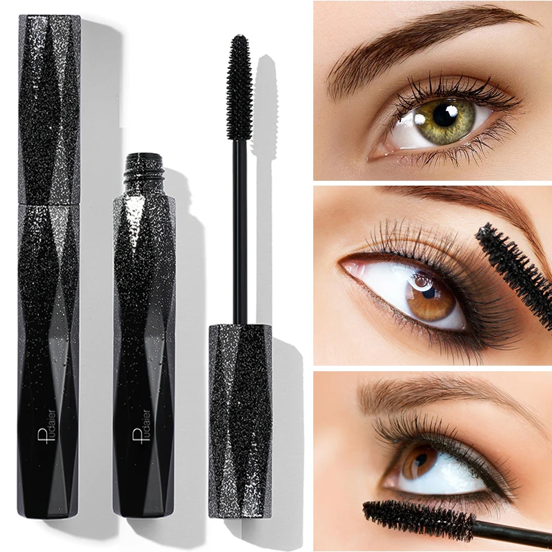 

Pudaier 4D Silk Fiber Lashes Mascara Volume Waterproof Lash Extensions Professional Rimel Eye Black Thick Lengthening Eyelashes