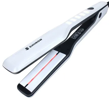 

3D Rotating Hair Straightener Hair Curler Ptc Hair Styling Iron Fast Heating Flat Iron With Wide Heating Plate And Lcd Screen