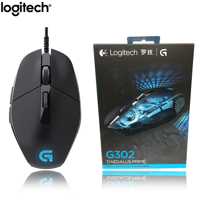 G302 Оригинальная Проводная программируемая игровая мышь lotech G403/G502/MX518/G402/G302/G102/G300s RGB игровая офисная Поддержка мыши Настольный Lap - Цвет: G302