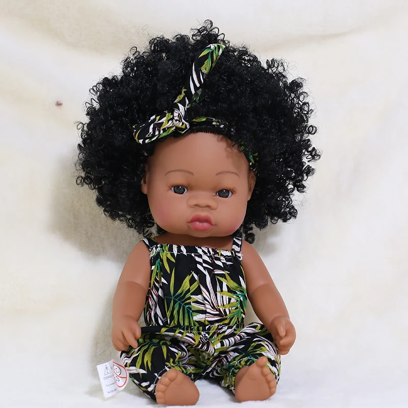 35CM American Reborn Black Baby Doll Bath Play Full Silicone Vinyl Baby Dolls Lifelike Newborn Baby Doll Toy Girl Christmas Gift 19