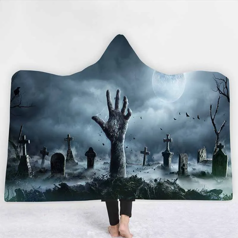 Человек-паук и надписью "Happy Halloween" одеяло с капюшоном бархатные двойные Слои фестиваль для дивана, из микрофибры постельное покрывало