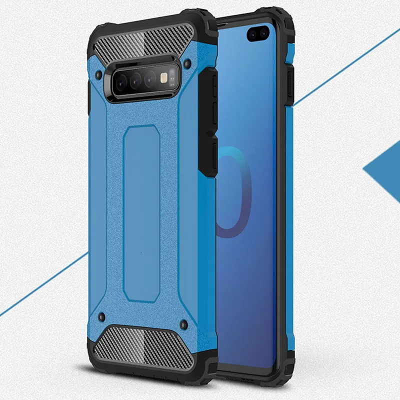 Blue Армированный чехол для samsung Galaxy Note 10 Pro 9 8 5 4 S10 5G S10E S9 S8 S7 S6 Edge Plus S5 военные Класс Прочный чехол для телефона, 50 шт в наборе - Цвет: Blue