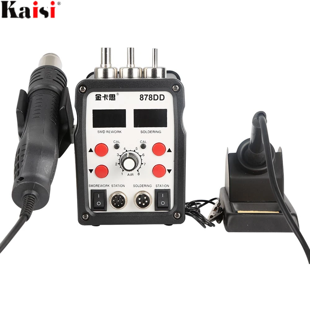 Паяльная станция Kaisi 878DD 2 в 1 с цифровым дисплеем 100 450 °C|Паяльные станции| |
