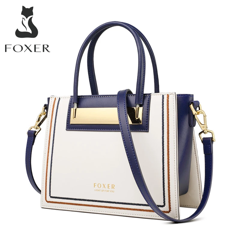 FOXER из воловьей кожи офисный женский Шикарный кошелек роскошные сумки