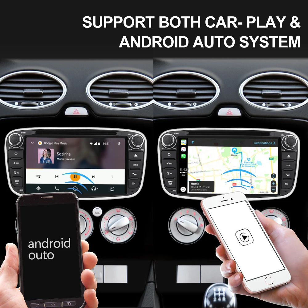 Isudar 2 Din Авто Радио Android 9 для FORD/Focus/S MAX/Mondeo/C MAX/Galaxy автомобильный DVD Мультимедиа gps USB