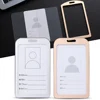 1PC Aluminum Alloy Work Name Card Holders Business Work Card ID Badge Lanyard Holder Hot Vertical Metal ID Business Case 2