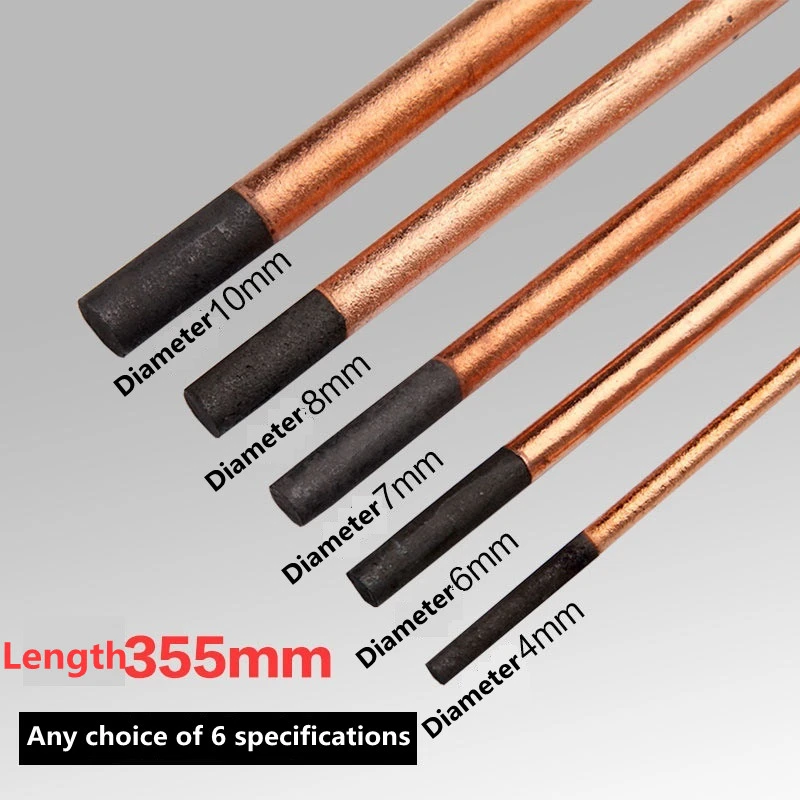 5pcs Air Carbon Arc Gouging Rods Copper Round Graphite Electrode Rod