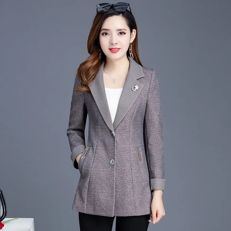 

Short Small Suit Coat Women's 2019 Autumn New Style Korean-style Fashion Loose And Plus-sized Slimming Western Style Tops Fashio