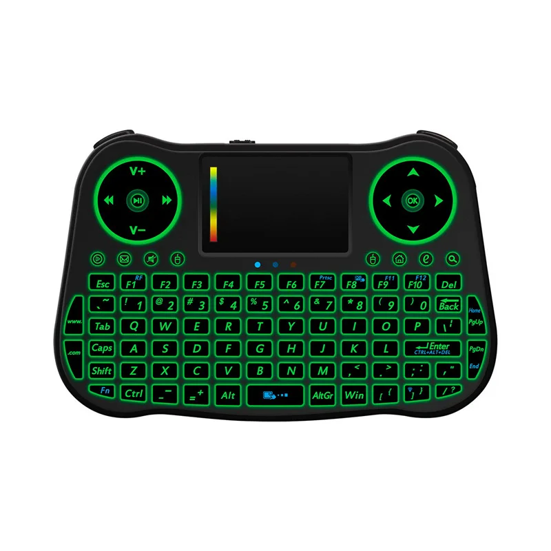 MT08 2,4 GHz Air mouse беспроводная сенсорная клавиатура QWERTY с подсветкой для tv Box PC Android