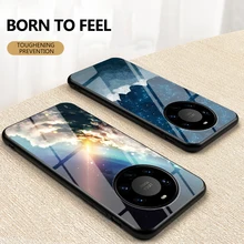 Mate40 pro plus painel traseiro luxo vidro temperado moldura de silicone pára-choques escudo para huawei companheiro 40 pro plus caso companheiro 40pro + funda