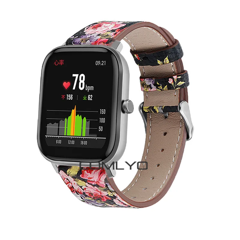 Ремешок для часов для xiaomi huami amazfit GTS ремешок кожаный модный браслет Открытый спортивный Сменный ремень для amazfit bip ремешок