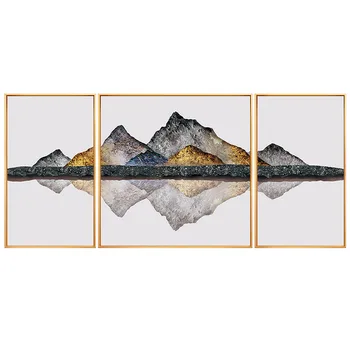 

The New Chinese Wall Decoration Painting The Living Room Entrance Entry Landscape Paintings Triptych Restaurant Bedroom Villa