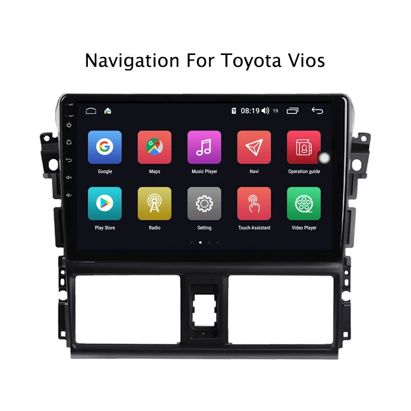 Ectwodvd 10,1 дюймов Andriod 8,1 автомобильный DVD gps для Toyota Vios- 4G ram 64G rom CarPlay DSP 4G LTE с wifi