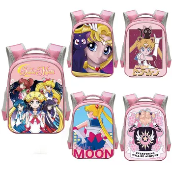 

Cartoon Sailor Moon Backpack Luna Children School Bags Kids Kindergarten Bag Teenager Girls School Backpack Book Bag