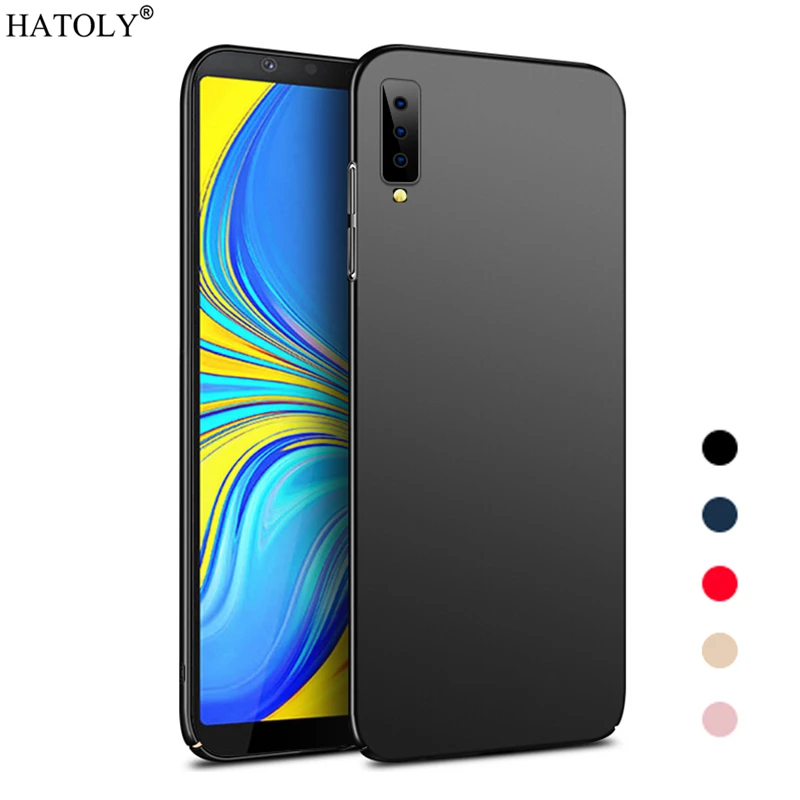 Чехол для Samsung Galaxy A7 2018 ультратонкий гладкий жесткий чехол из поликарбоната