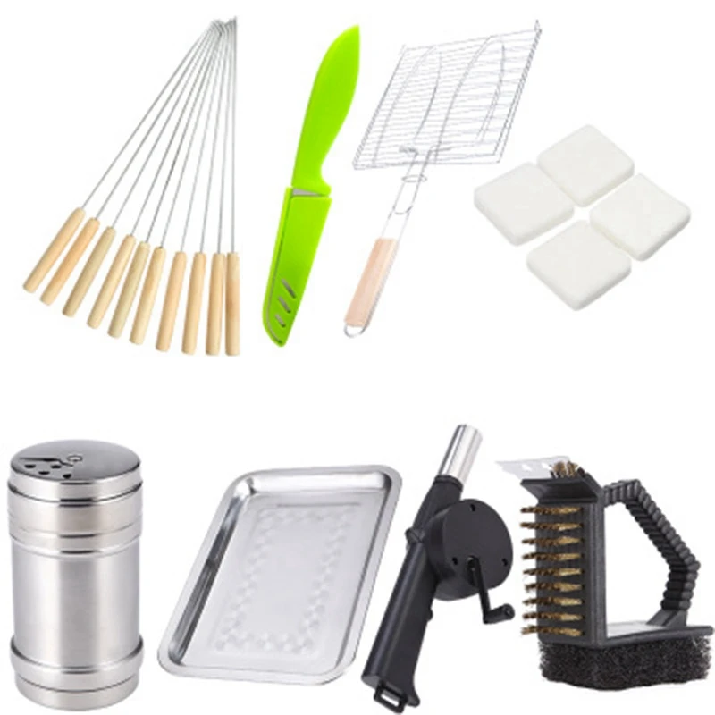 

ABUO-Overvalue Barbecue Goods Barbecue Oven Accessories Barbecue Tools Combination Set Bbq Barbecue Tools Deluxe Eight Sets