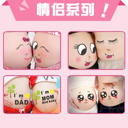 

kawaii self-made For pregnant women therapy maternity photo props Pregnancy photographs belly painting photo stickers